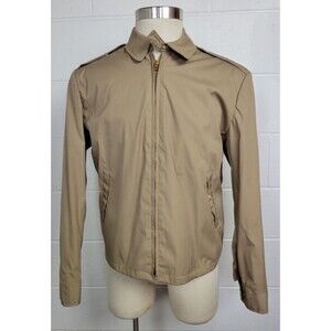 Vintage Creighton Mens Tan Windbreaker Jacket 3729‎ Sz 42L